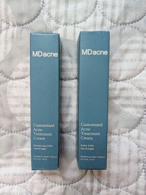 2 MDacne Customized Treatment Cream Night Salicylic Acid 2.0% .5 oz Tube 15mL